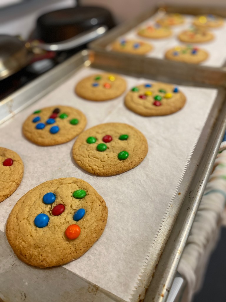 Copycat Mrs. Fields M&M Cookies - What's in the fridge?